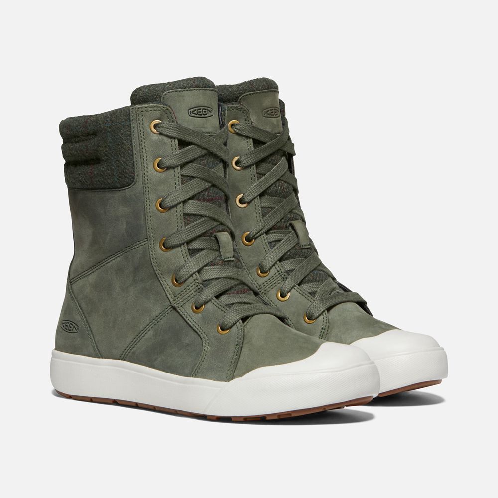 Botas de Zapatillas Keen Mexico Verdes Oscuro - Mujer Elena - TK3182670